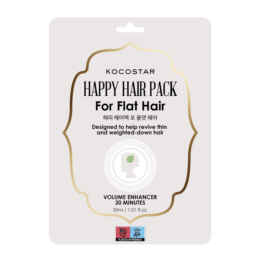 KOCOSTAR Happy Hair Pack kaukė ploniems plaukams, 1 vnt.